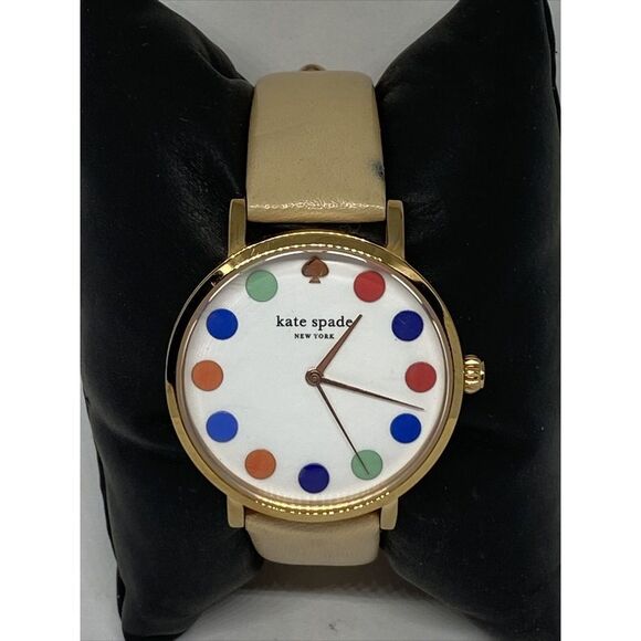Kate Spade Metro Vachetta 0735 Women's Beige Leather Analog Quartz Watch WO445 - Picture 3 of 12